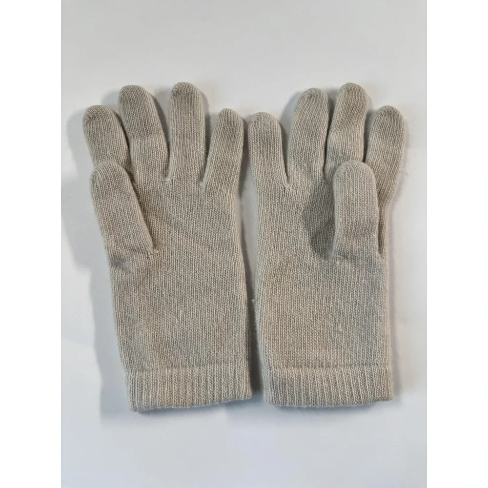 Portolano Gloves‎ Womens One Size Beige 100% Cashmere Knit Soft Warm Winter